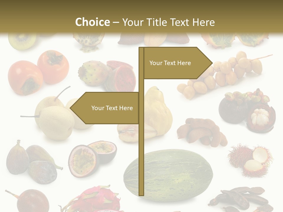 Brown Apples Mangosteens PowerPoint Template