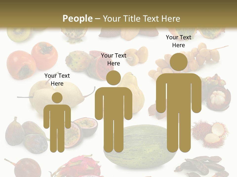 Brown Apples Mangosteens PowerPoint Template