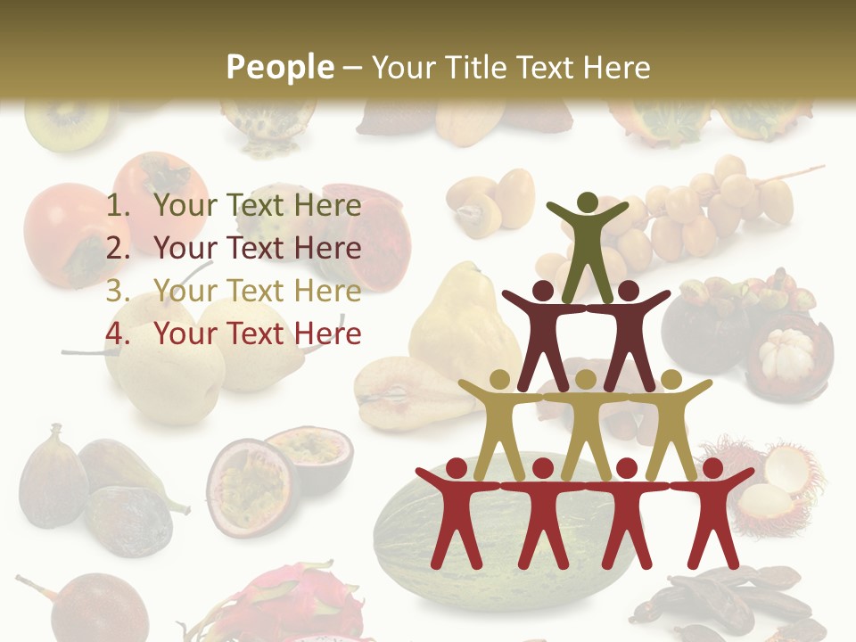 Brown Apples Mangosteens PowerPoint Template