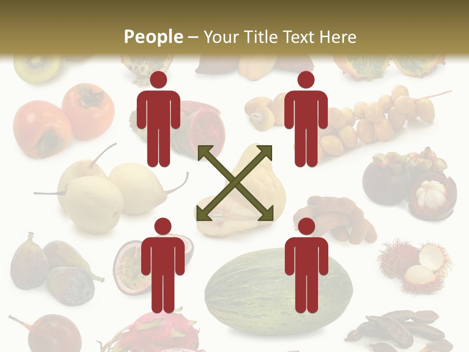 Brown Apples Mangosteens PowerPoint Template