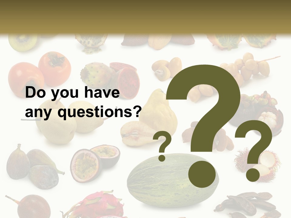 Brown Apples Mangosteens PowerPoint Template