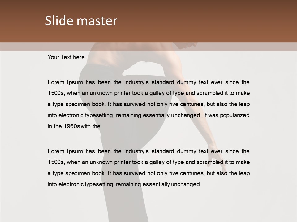 Gymnastic Acrobat Posing PowerPoint Template