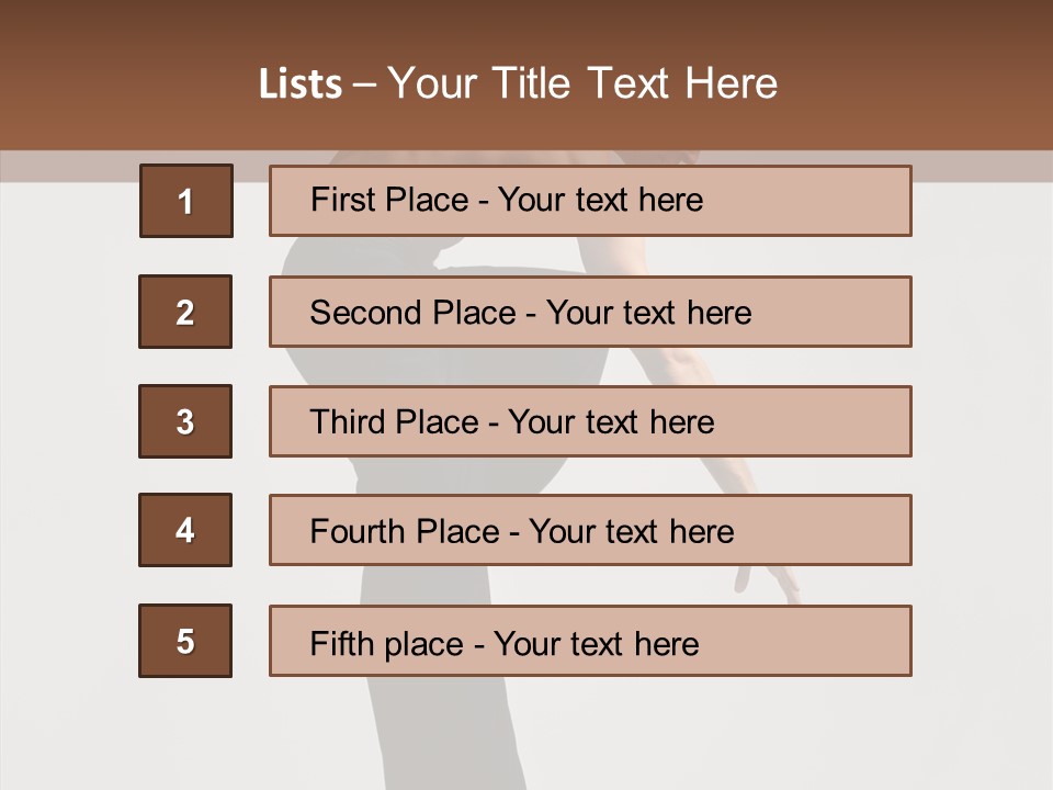 Gymnastic Acrobat Posing PowerPoint Template