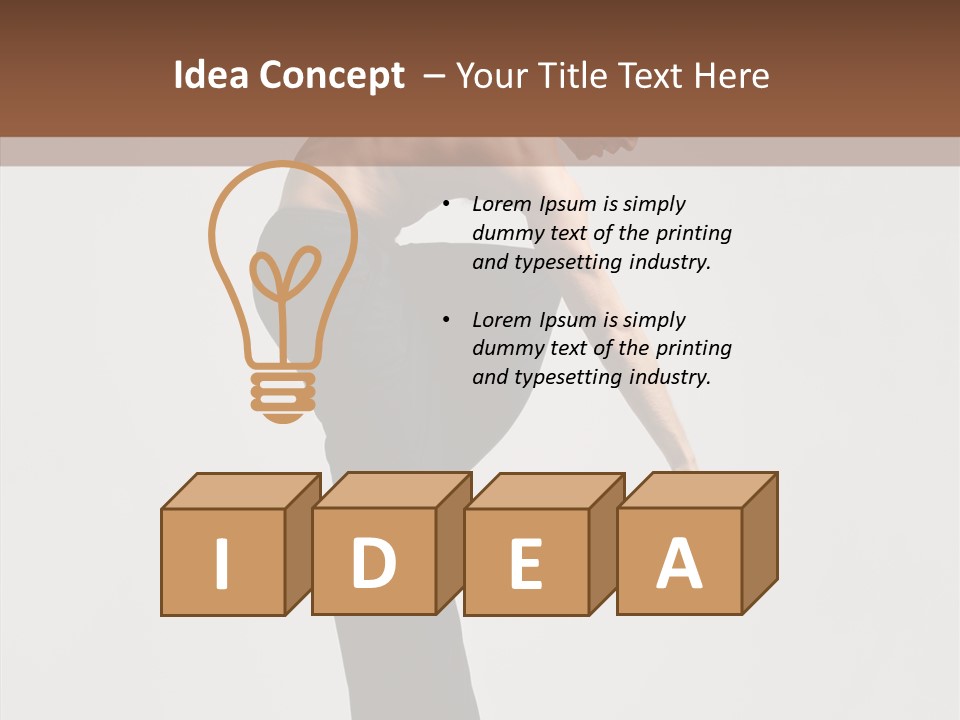 Gymnastic Acrobat Posing PowerPoint Template