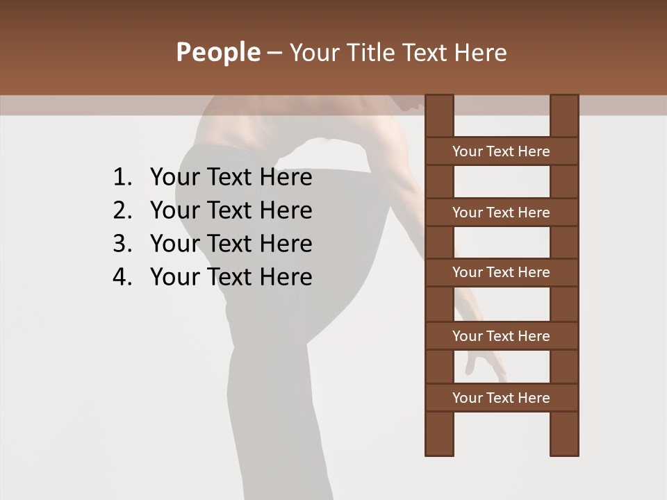 Gymnastic Acrobat Posing PowerPoint Template