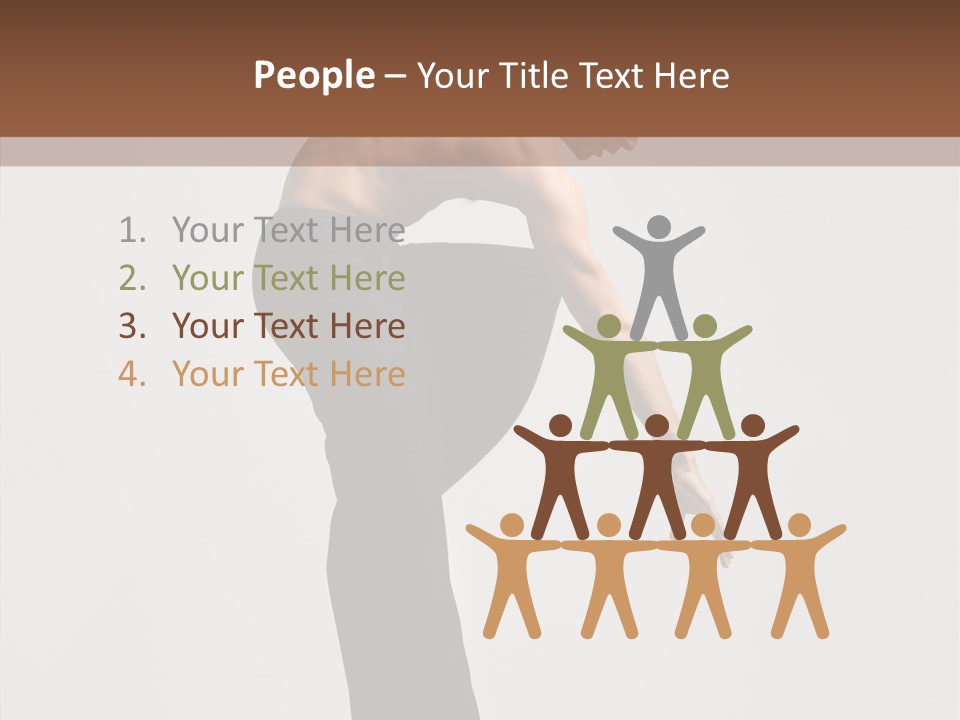 Gymnastic Acrobat Posing PowerPoint Template