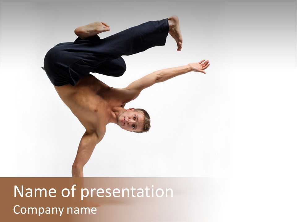 Motion Balance Fitness PowerPoint Template