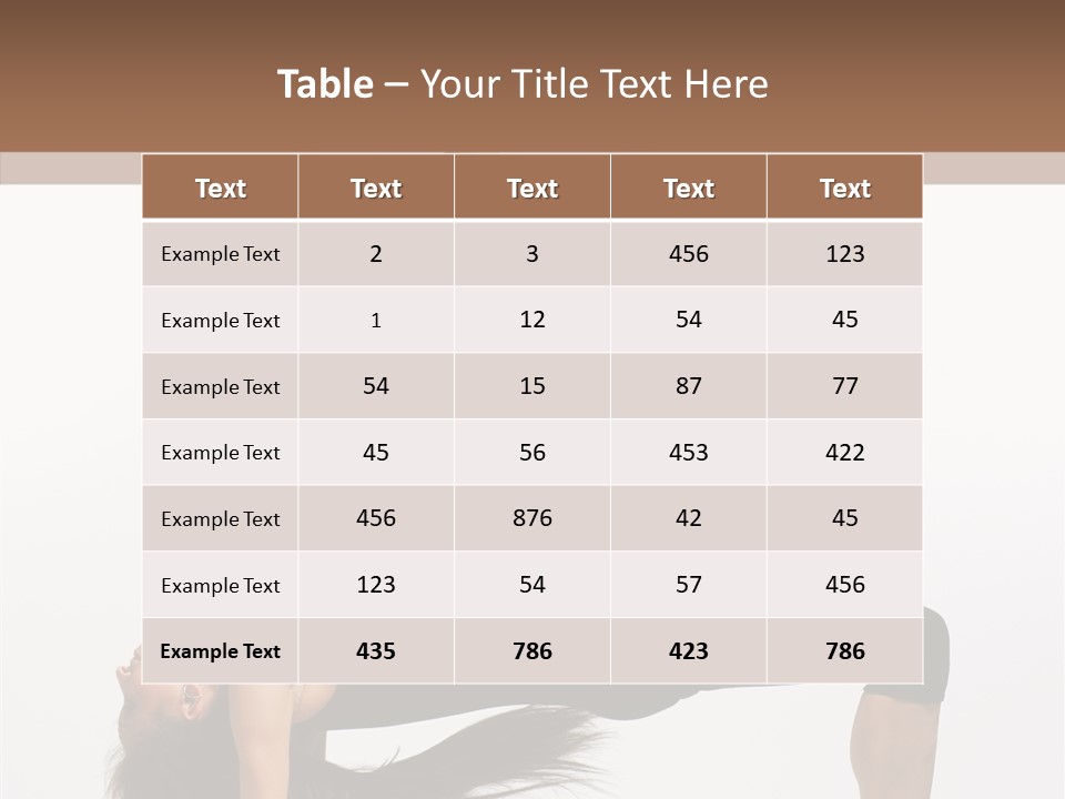 Performance Leotard Balance PowerPoint Template