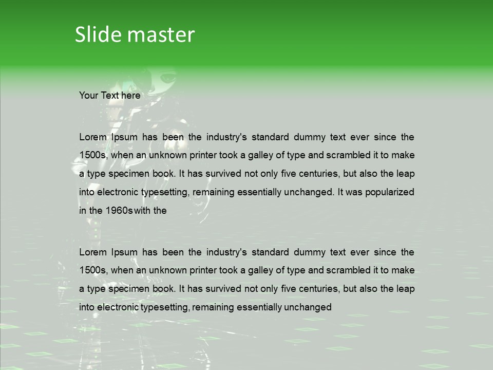 Silver Being Shine PowerPoint Template