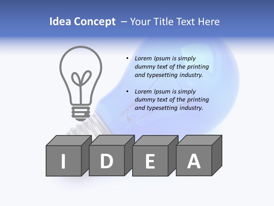 Intelligence Lamp Creative PowerPoint Template