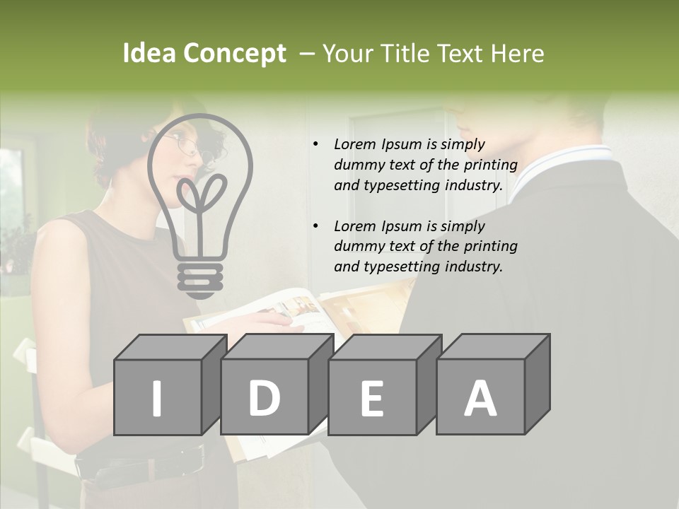 Man Realty Rent PowerPoint Template