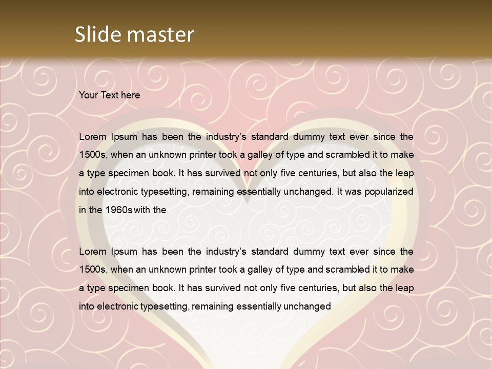 Symbol Romantic Background PowerPoint Template