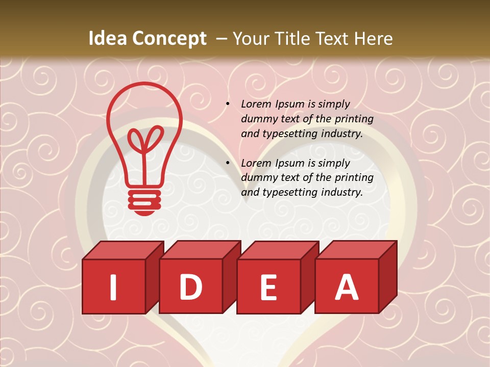 Symbol Romantic Background PowerPoint Template