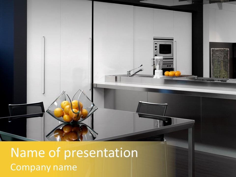 Organized Glass Residence PowerPoint Template