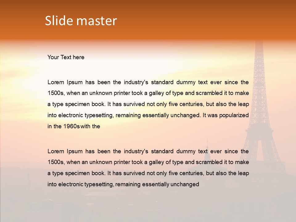 Statue Effel Top PowerPoint Template