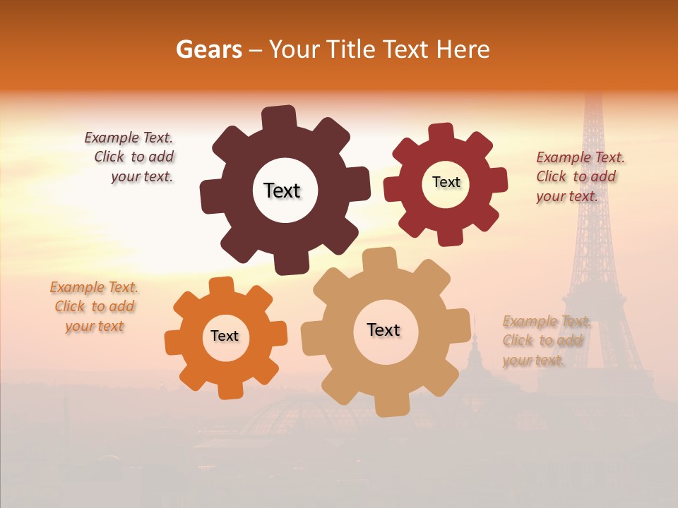 Statue Effel Top PowerPoint Template