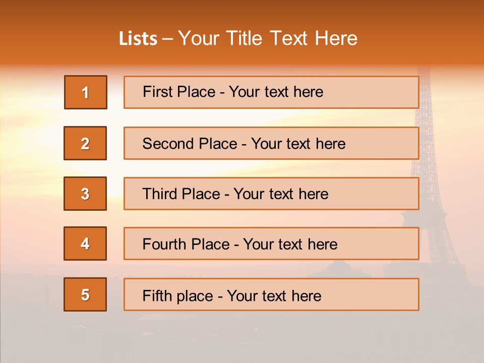Statue Effel Top PowerPoint Template