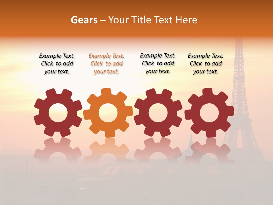 Statue Effel Top PowerPoint Template