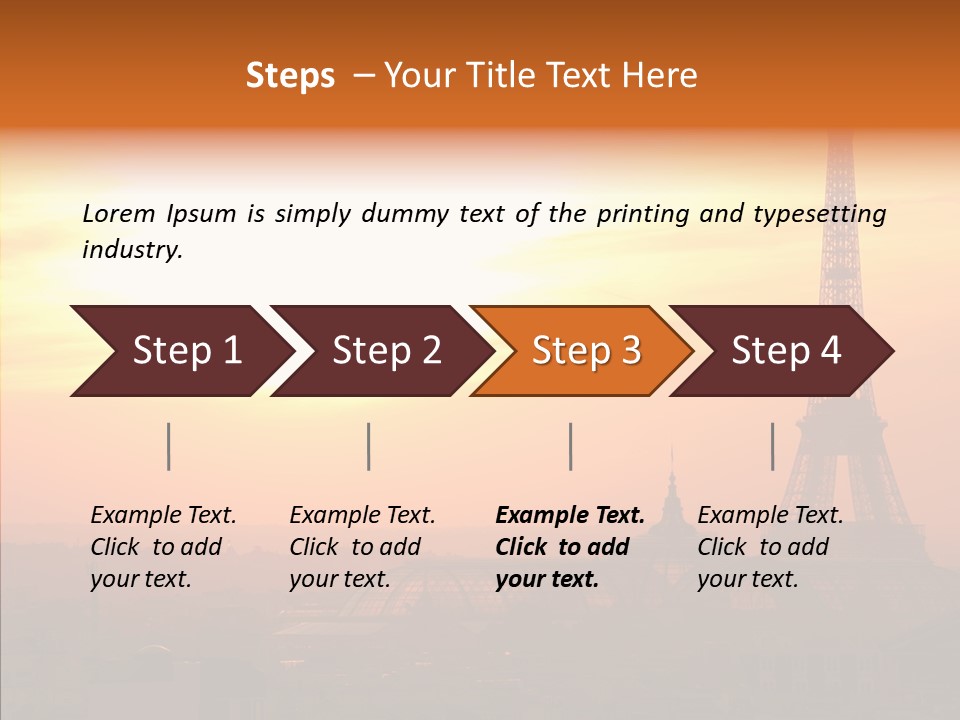 Statue Effel Top PowerPoint Template