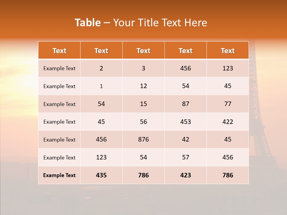 Statue Effel Top PowerPoint Template