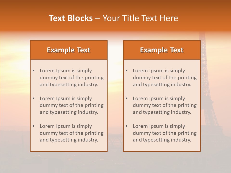 Statue Effel Top PowerPoint Template