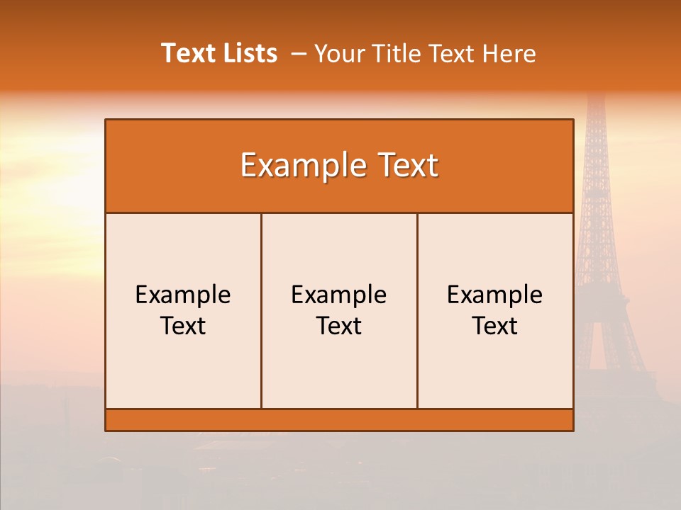 Statue Effel Top PowerPoint Template