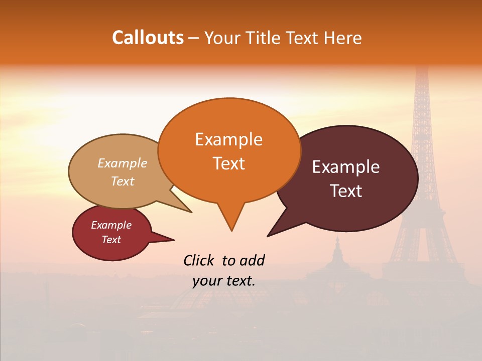 Statue Effel Top PowerPoint Template