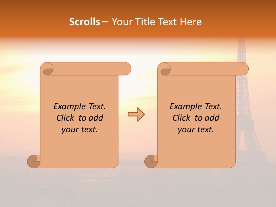 Statue Effel Top PowerPoint Template