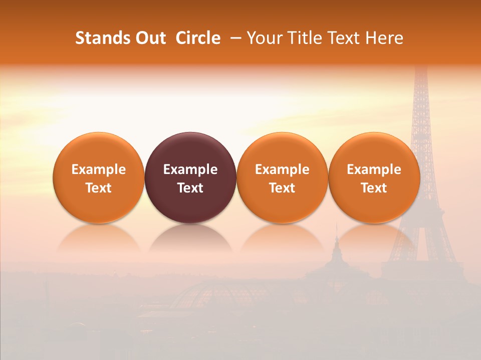 Statue Effel Top PowerPoint Template