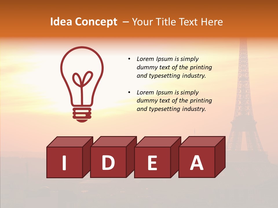 Statue Effel Top PowerPoint Template