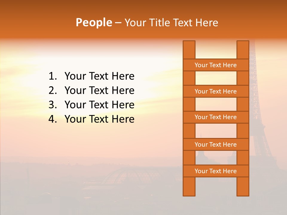 Statue Effel Top PowerPoint Template