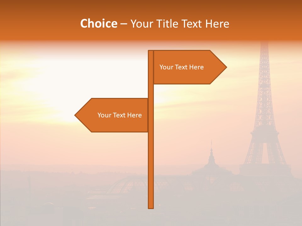 Statue Effel Top PowerPoint Template
