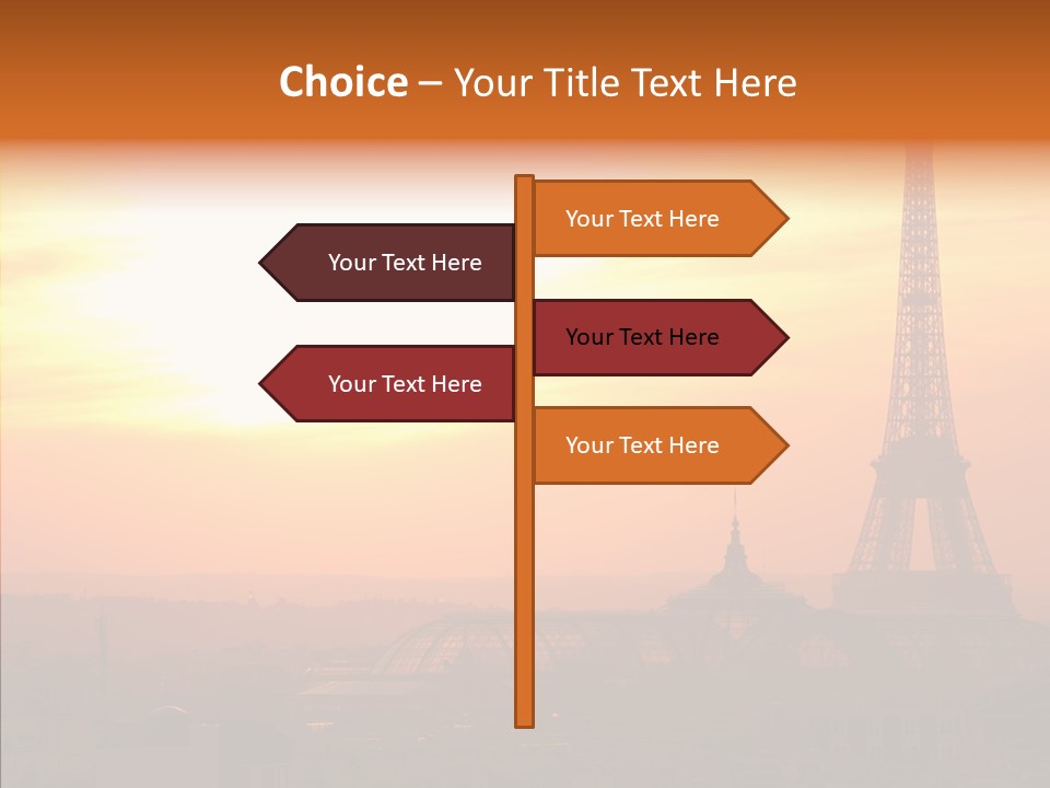 Statue Effel Top PowerPoint Template