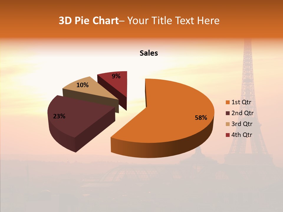Statue Effel Top PowerPoint Template