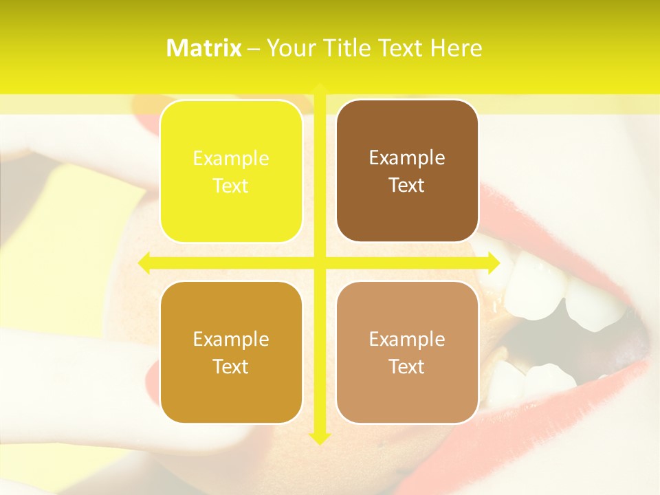 Biting Yellow Beauty PowerPoint Template