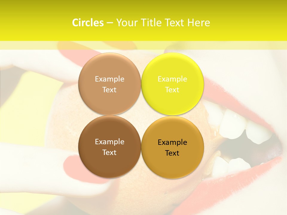 Biting Yellow Beauty PowerPoint Template