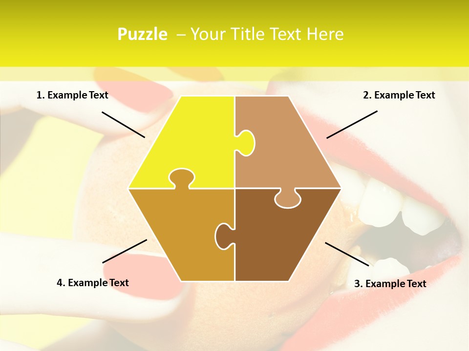 Biting Yellow Beauty PowerPoint Template
