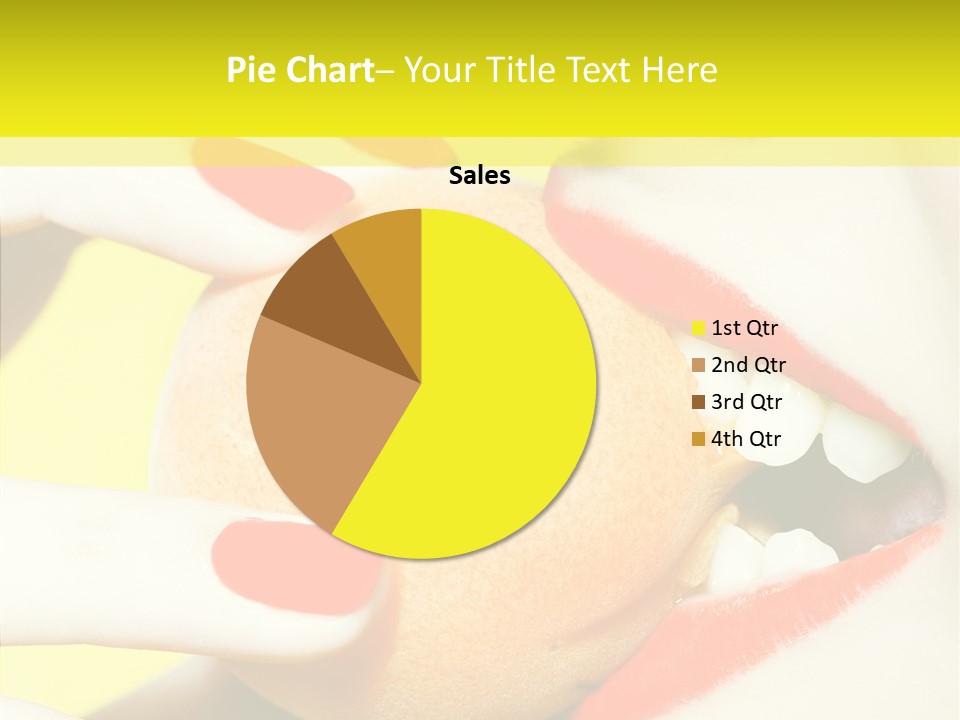 Biting Yellow Beauty PowerPoint Template