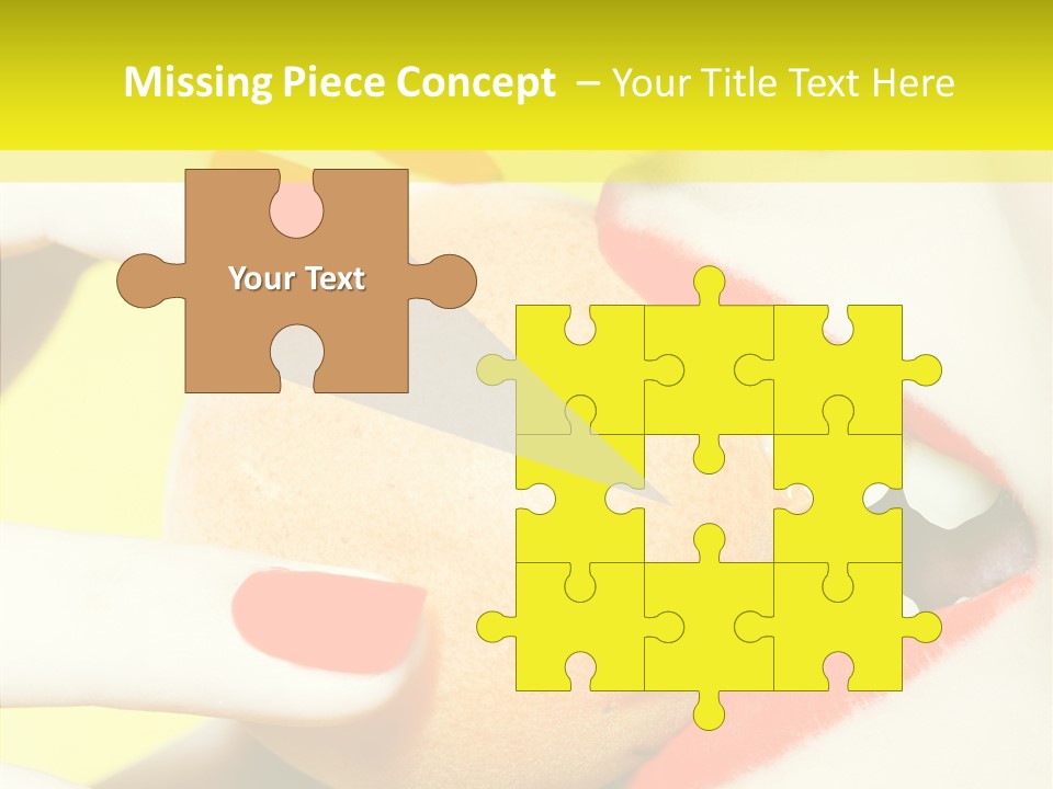 Biting Yellow Beauty PowerPoint Template