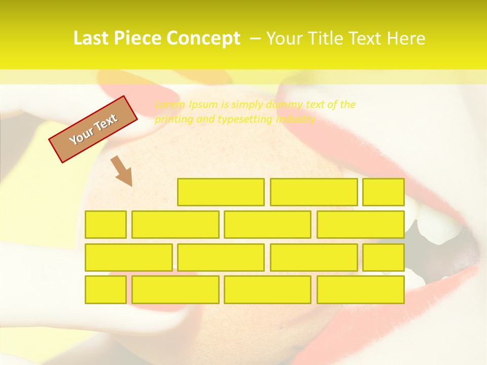 Biting Yellow Beauty PowerPoint Template