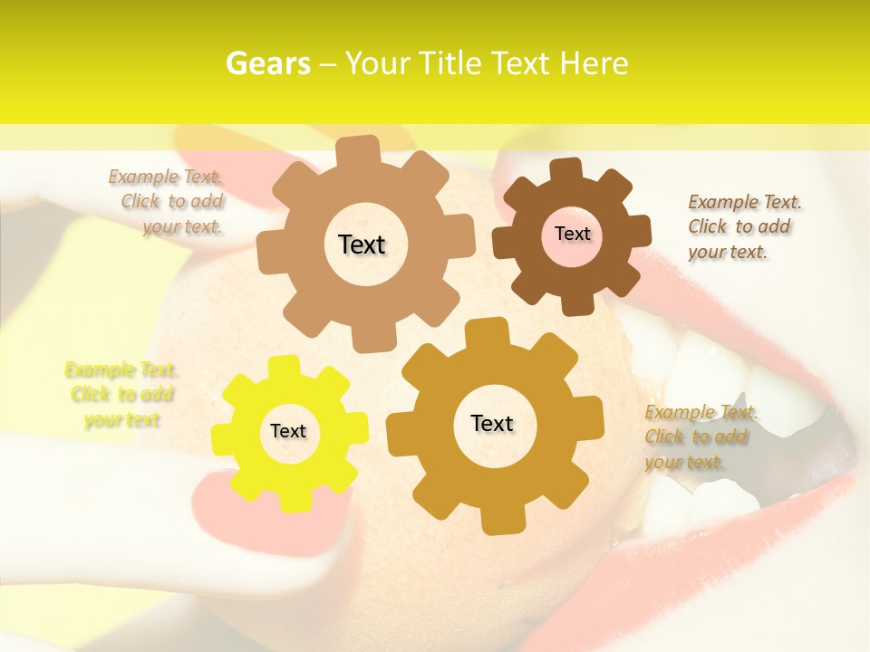 Biting Yellow Beauty PowerPoint Template