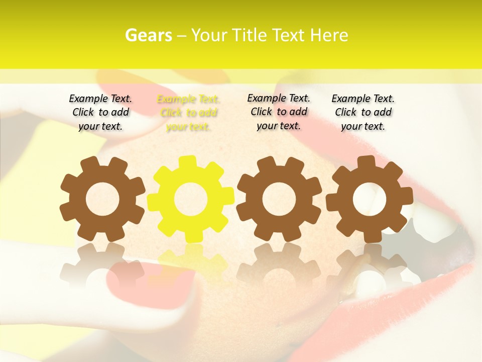 Biting Yellow Beauty PowerPoint Template