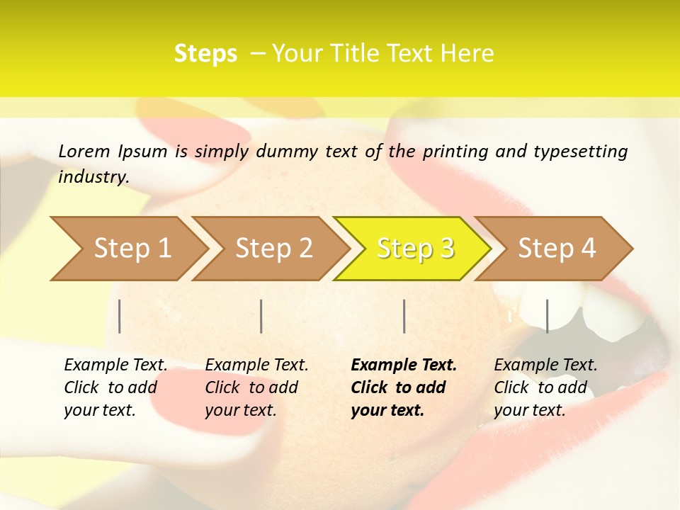 Biting Yellow Beauty PowerPoint Template