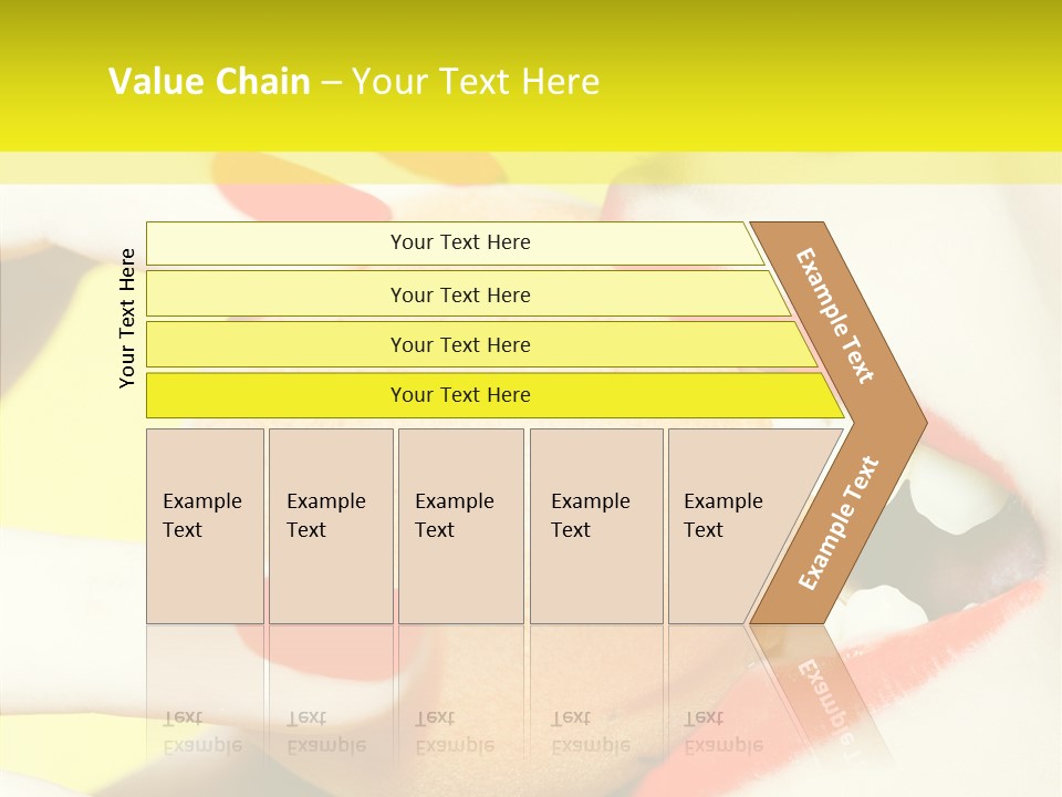 Biting Yellow Beauty PowerPoint Template