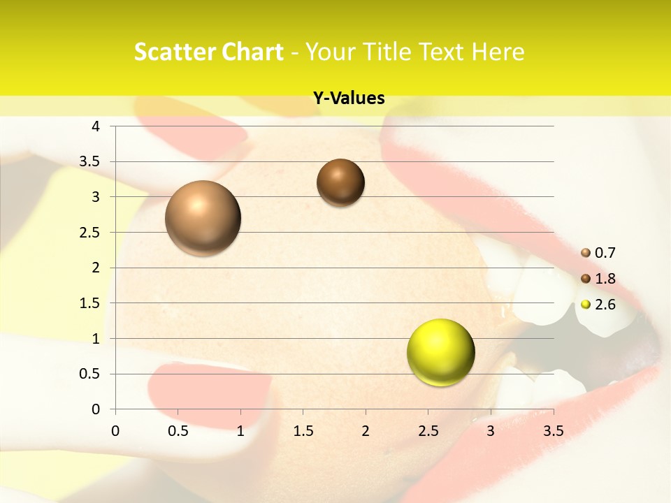 Biting Yellow Beauty PowerPoint Template