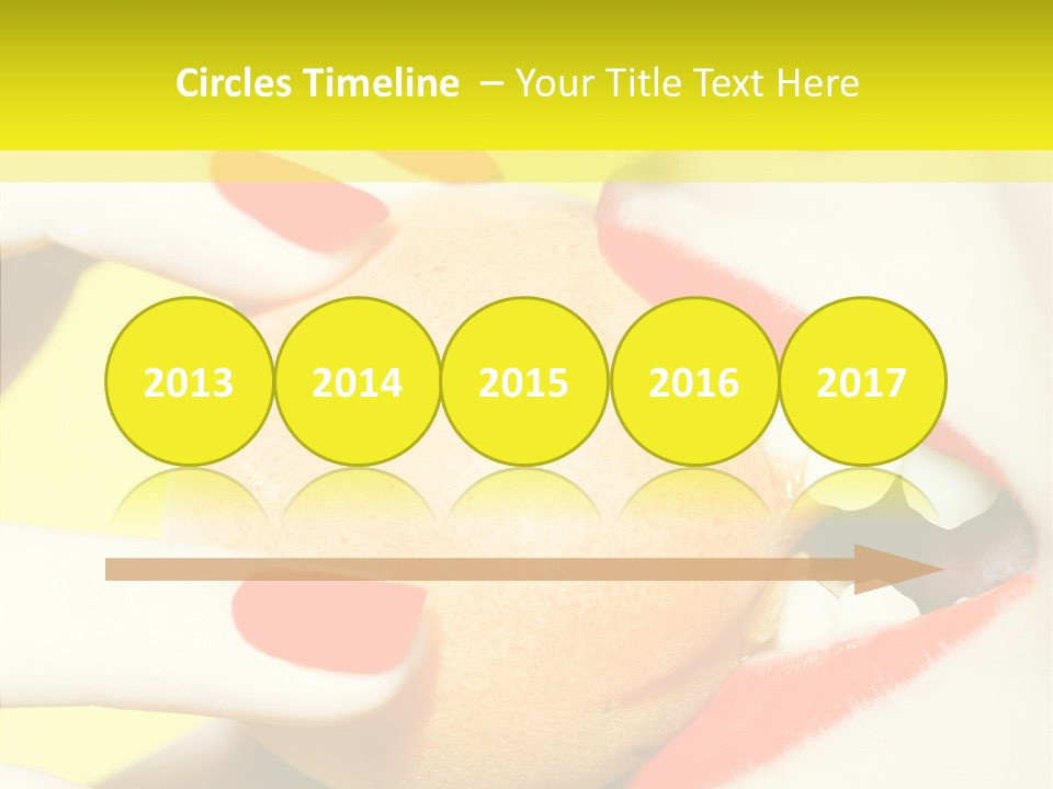 Biting Yellow Beauty PowerPoint Template