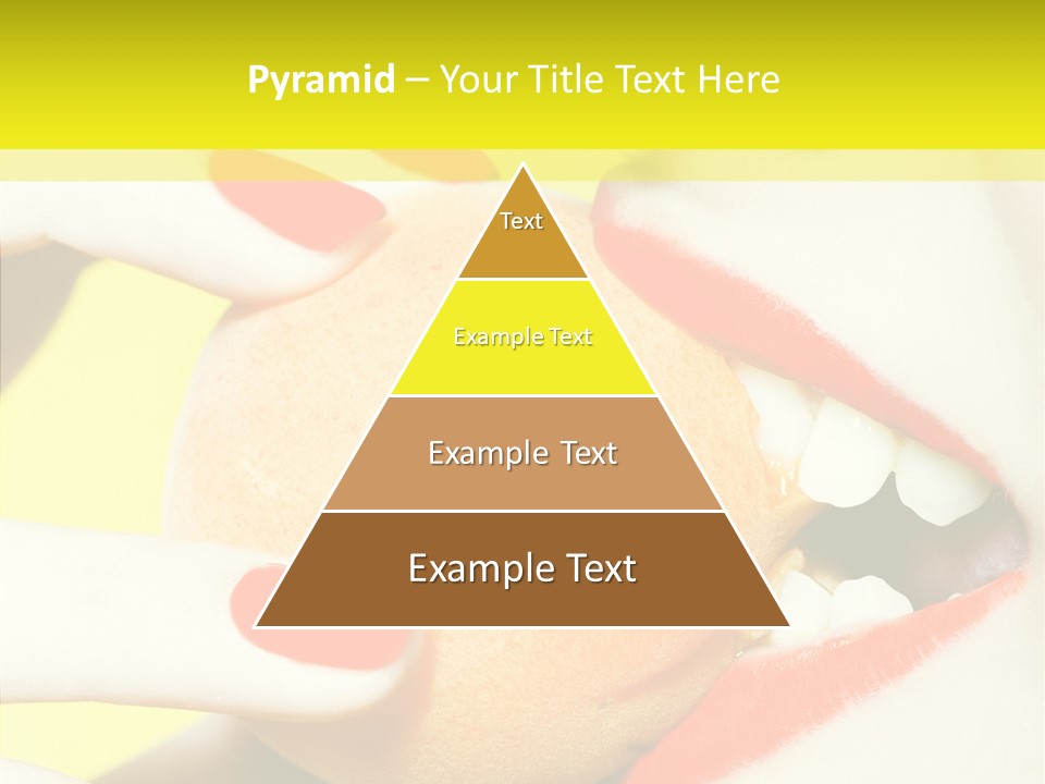 Biting Yellow Beauty PowerPoint Template