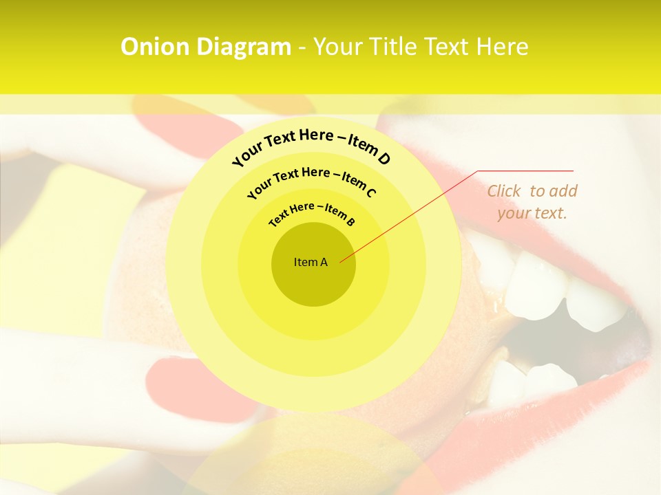 Biting Yellow Beauty PowerPoint Template