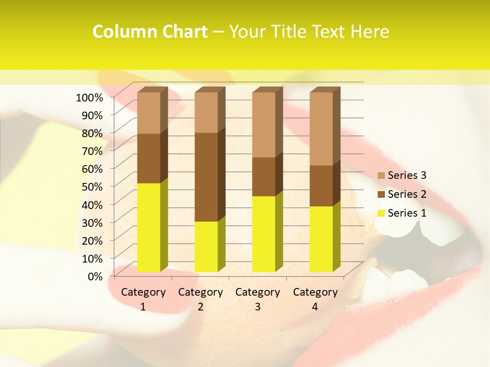 Biting Yellow Beauty PowerPoint Template