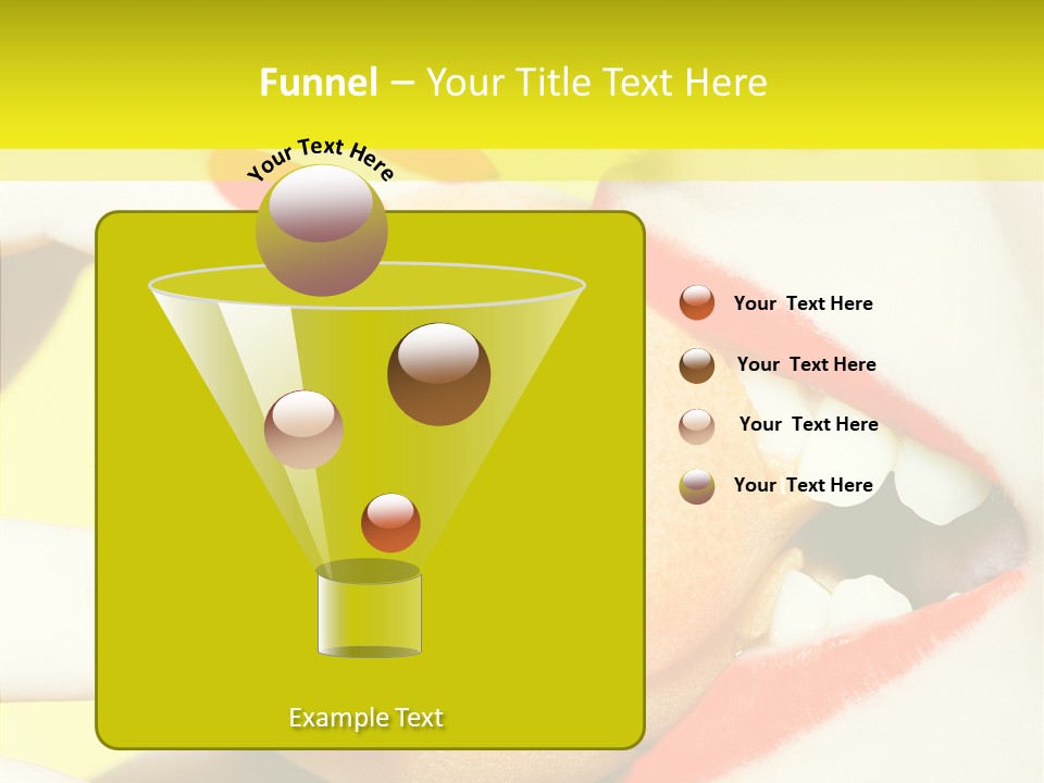 Biting Yellow Beauty PowerPoint Template